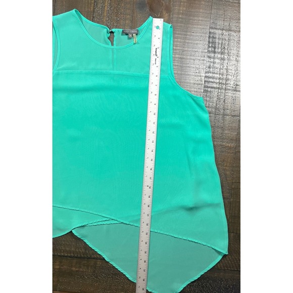 Vince Camuto Sheer Asymmetrical Tanks, Yellow and Turquoise, Size M, Lot of 2 - Picture 5 of 13